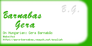 barnabas gera business card